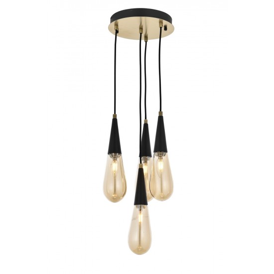 Modi Lighting Mod-4593-4ET Eskitme Kaplama Modern Avize E14 Metal Cam 27cm