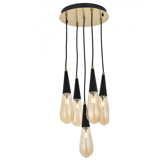 Modi Lighting Mod-4593-5ET Eskitme Kaplama Modern Avize E14 Metal Cam 33cm