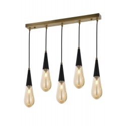 Modi Lighting Mod-4593-5EY Eskitme Kaplama Modern Avize E14 Metal Cam 90x10cm