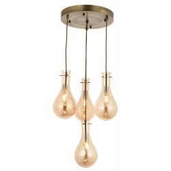 Modi Lighting Mod-4594-4ET Eskitme Kaplama Modern Avize E14 Metal Cam 40cm