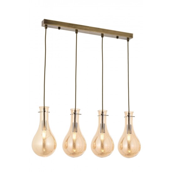 Modi Lighting Mod-4594-4EY Eskitme Kaplama Modern Avize E14 Metal Cam 80x15cm