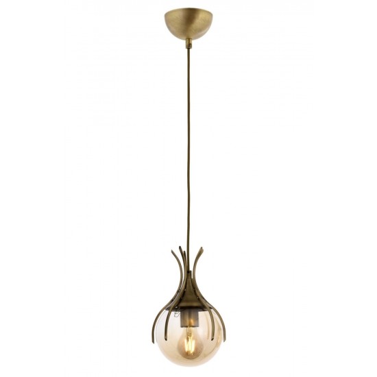 Modi Lighting Mod-4595-1E Eskitme Kaplama Modern Avize E27 Metal Cam 13cm