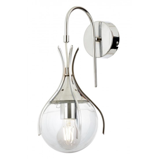 Modi Lighting Mod-4595-1K Krom Kaplama Modern Avize E27 Metal Cam 13cm