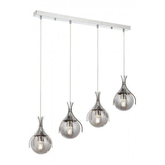 Modi Lighting Mod-4595-4KY Krom Kaplama Modern Avize E27 Metal Cam 70x13cm