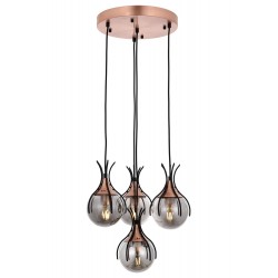 Modi Lighting Mod-4595-4T-BSY Siyah Boyalı Modern Avize E27 Metal Cam 40cm