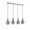 Modi Lighting Mod-4595-4Y-BSY Siyah Boyalı Modern Avize E27 Metal Cam 70x13cm