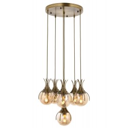 Modi Lighting Mod-4595-6ET Eskitme Kaplama Modern Avize E27 Metal Cam 50cm