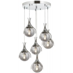 Modi Lighting Mod-4595-6KT Krom Kaplama Modern Avize E27 Metal Cam 50cm