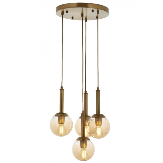 Modi Lighting Mod-4598-4ET Eskitme Kaplama Modern Avize E27 Metal Cam 40cm