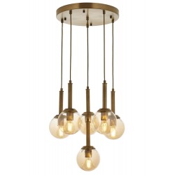 Modi Lighting Mod-4598-6ET Eskitme Kaplama Modern Avize E27 Metal Cam 50cm