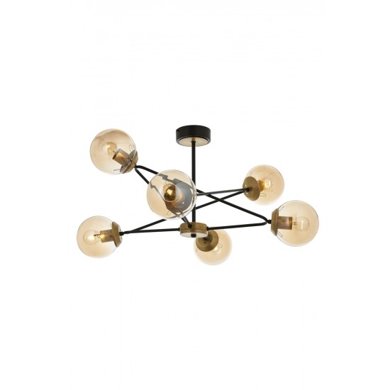 Modi Lighting Mod-4599-6E Eskitme Kaplama Modern Avize E27 Metal Cam 80cm