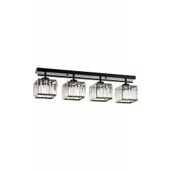 Modi Lighting Mod-4603-4Y-BSY Siyah Boyalı Modern Avize E27 Metal Kristal 80x15cm