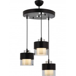 Modi Lighting 4604-3T-BSY Siyah Boyalı Modern Avize E27 Metal Cam 40cm