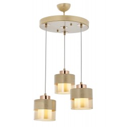 Modi Lighting 4604-3T-KRM Krem Boyalı Modern Avize E27 Metal Cam 40cm