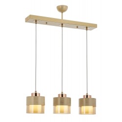 Modi Lighting 4604-3Y-KRM Krem Boyalı Modern Avize E27 Metal Cam 70x15cm