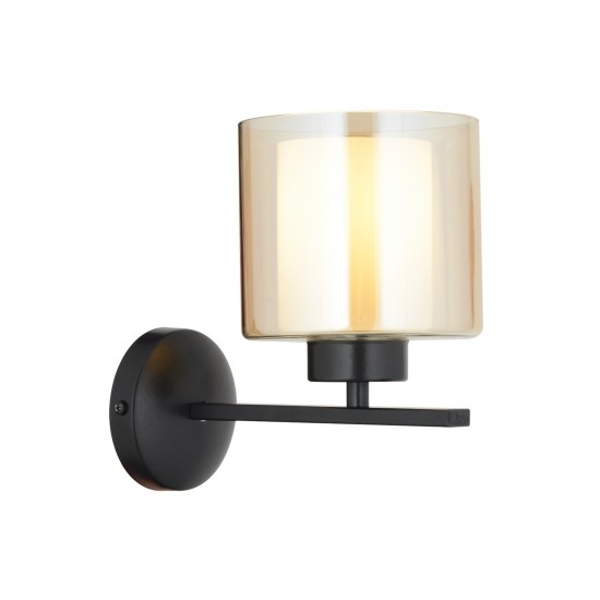 Modi Lighting Mod-4609-1BSY Siyah Boyalı Aplik E27 Metal Cam 20x27cm