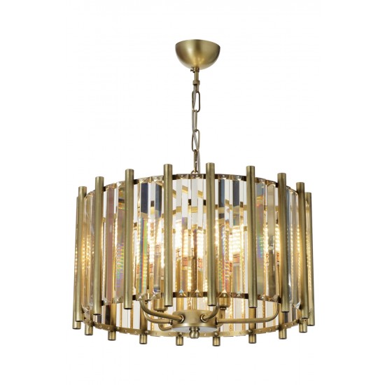Modi Lighting Mod-4611-E45 Eskitme Kaplama Modern Avize E14 Metal Kristal 45cm
