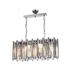 Modi Lighting Mod-4611-YM-K Krom Kaplama Modern Avize E14 Metal Kristal 65x22cm