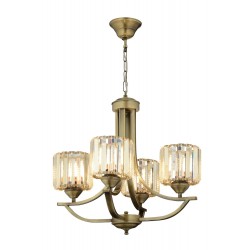 Modi Lighting Mod-4612-4E Eskitme Kaplama Modern Avize E27 Metal Kristal 55cm