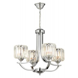 Modi Lighting Mod-4612-4K Krom Kaplama Modern Avize E27 Metal Kristal 55cm
