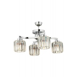Modi Lighting Mod-4615-4K Krom Kaplama Modern Avize E27 Metal Kristal 58cm
