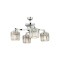 Modi Lighting Mod-4615-4K Krom Kaplama Modern Avize E27 Metal Kristal 58cm