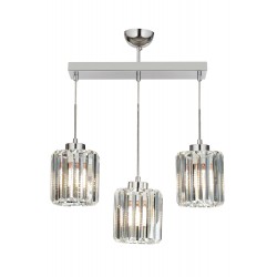 Modi Lighting Mod-4616-3KY Krom Kaplama Modern Avize E27 Metal Kristal 54x15cm