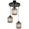 Modi Lighting Mod-4616-3T-BSY Siyah Boyalı Modern Avize E27 Metal Kristal 40cm