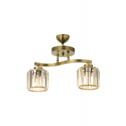 Modi Lighting Mod-4617-2E Eskitme Kaplama Modern Avize E27 Metal Kristal 46x17cm