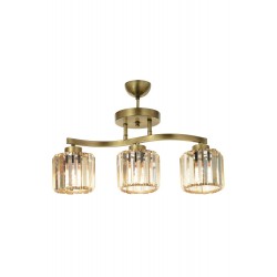 Modi Lighting Mod-4617-3E Eskitme Kaplama Modern Avize E27 Metal Kristal 55x17cm