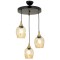 Modi Lighting Mod-4619-3T-BSY Siyah Boyalı Modern Avize E27 Metal Cam 40cm