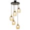 Modi Lighting Mod-4619-5T-BSY Siyah Boyalı Modern Avize E27 Metal Cam 40cm