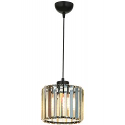 Modi Lighting Mod-4620-1BSY Siyah Boyalı Modern Avize E27 Metal Kristal 19cm