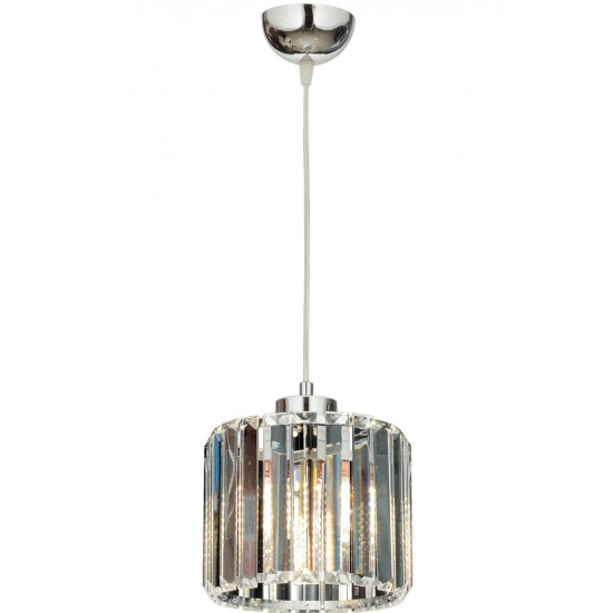 Modi Lighting Mod-4620-1K Krom Kaplama Modern Avize E27 Metal Kristal 19cm