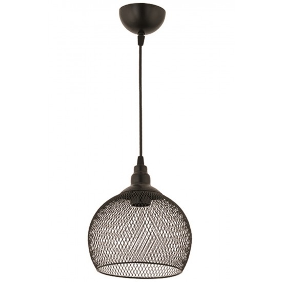 Modi Lighting Mod-4621-1BSY Siyah Boyalı Modern Avize E27 Metal Telli 21cm