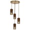 Modi Lighting Mod-4623-4ET Eskitme Kaplama Modern Avize E27 Metal Ahşap 35cm