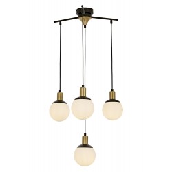 Modi Lighting Mod-4624-4BSY Siyah Boyalı Modern Avize E27 Metal Cam 54cm