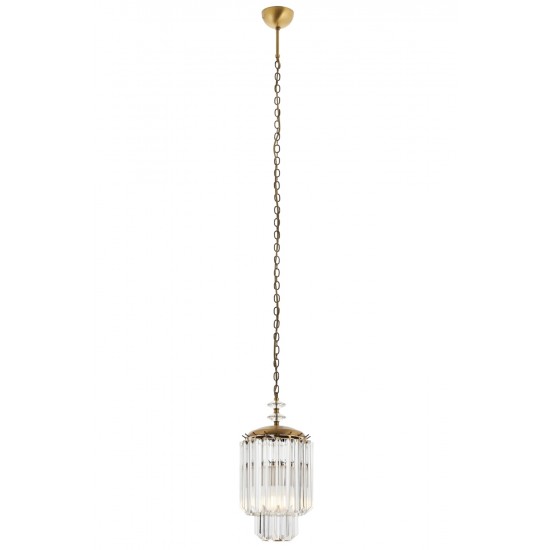 Modi Lighting Mod-4627-1E Eskitme Kaplama Klasik Avize E27 Metal Kristal 20cm
