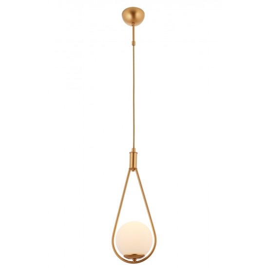 Modi Lighting Mod-4628-1S Sarı Kaplama Modern Avize G9 Metal Cam 20cm