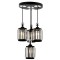 Modi Lighting Mod-4629-4T-BSY Siyah Boyalı Modern Avize E27 Metal Kristal 35cm