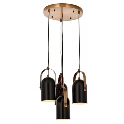 Modi Lighting Mod-4631-4ET Siyah/Eskitme Boyalı/Kaplama Modern Avize E27 Metal 35cm