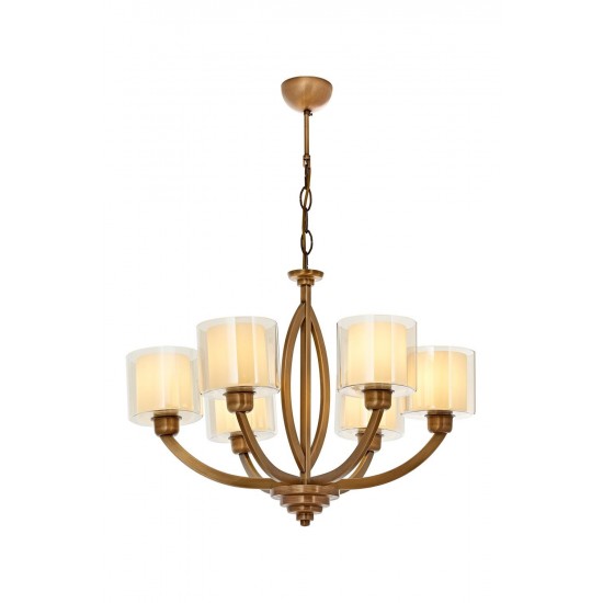Modi Lighting Mod-4633-6E Eskitme Kaplama Modern Avize E27 Metal Cam 65cm