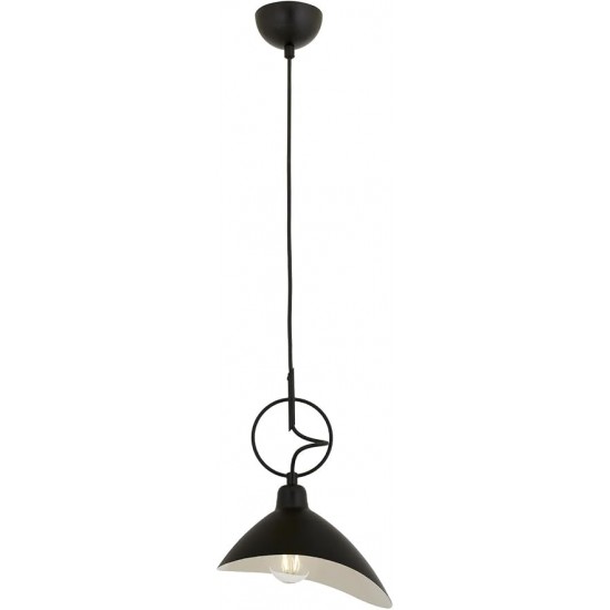 Modi Lighting Mod-4634-1BSY Siyah Boyalı Modern Avize E27 Metal 24x20cm