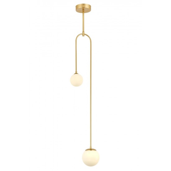 Modi Lighting Mod-4639-2BSA Sarı Boyalı Modern Avize G9 Metal Cam 20x12cm
