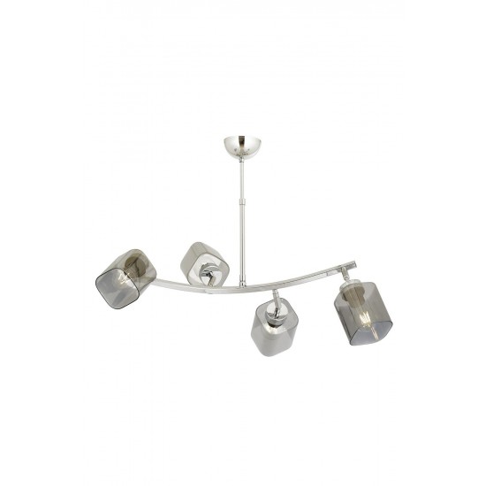 Modi Lighting Mod-4642-4K-YM Krom Kaplama Modern Avize E27 Metal Cam 65x45cm
