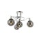 Modi Lighting Mod-4648-4K Krom Kaplama Modern Avize E27 Metal Cam 55cm