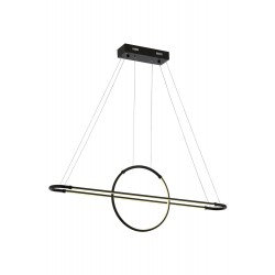 Modi Lighting Mod-4622-2BSY Siyah Boyalı Modern Avize LED Metal Pleksi 110x14cm