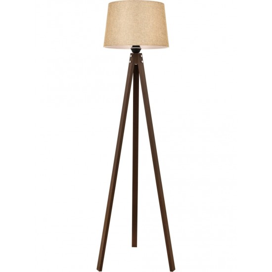 Modi Lighting Mod-4596-1E Eskitme Kaplama Lambader E27 Ahşap Kumaş 40cm