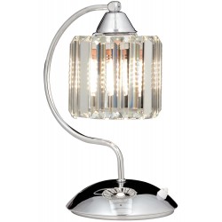 Modi Lighting MOD-4608-1K Krom Kaplama Masa Lambası E27 Metal Kristal 20x25cm