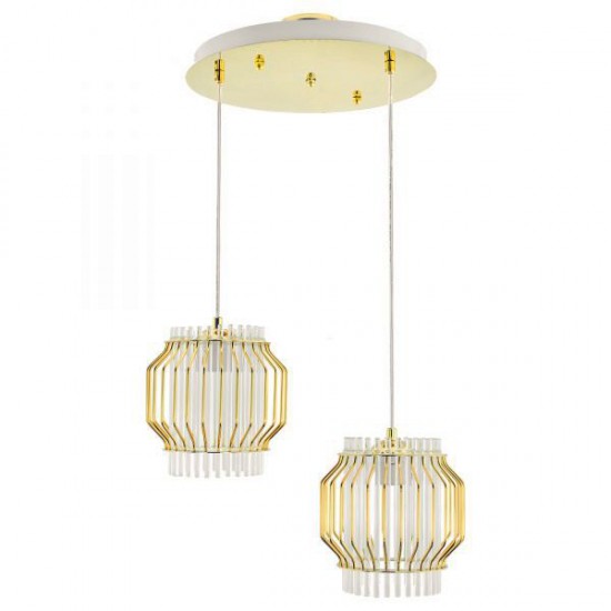 Modi Lighting 2’li Apollo Gold Yuvarlak Sarkıt Avize Mod-CKR-0008